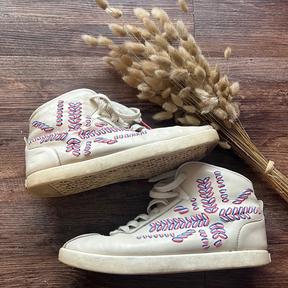 Alexander McQueen X Puma Leather Embroidered Accent Sneakers size 8.5